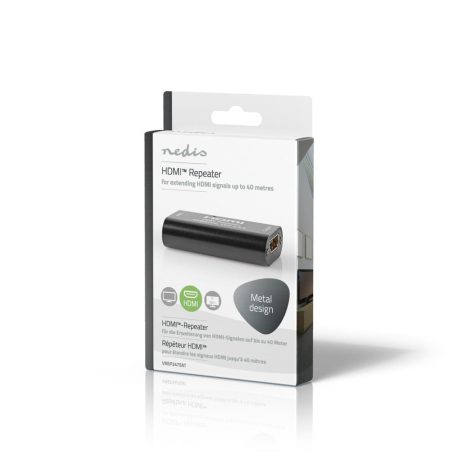 HDMI ™ ismétlő | 40.0 m | 4K@60Hz | 18 Gbps | Fém | Antracit