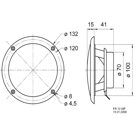 FR 10 WP - 4 Ohm (fekete) - Sósvízálló 10 cm-es (4") teljes körű meghajtó