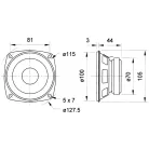 FR 10 - 8 Ohm - 10 cm (4") teljes tartományú hangszóró
