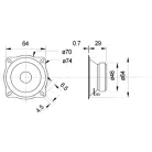 TW 70 - 8 Ohm Conus magassugárzó, 5 cm (2")