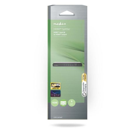 HDMI ™ Splitter | 4-Port port(s) | HDMI™ Bemenet | 4x HDMI™ Kimenet | 4K@60Hz | 18 Gbps | Fém | Antracit