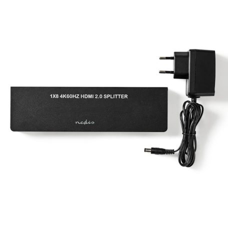 HDMI ™ Splitter | 8-Port port(s) | HDMI™ Bemenet | 8x HDMI™ Kimenet | 4K@60Hz | 18 Gbps | Fém | Antracit