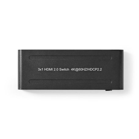HDMI ™ Switch | 3-Port port(s) | 3x HDMI™ Bemenet | 1x HDMI™ Kimenet | 4K@60Hz | 18 Gbps | Távvezérelt | Fém | Antracit