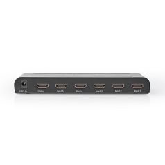   HDMI ™ Switch | 5-Port port(s) | 5x HDMI™ Bemenet | 1x HDMI™ Kimenet | 4K@60Hz | 18 Gbps | Távvezérelt | Fém | Antracit