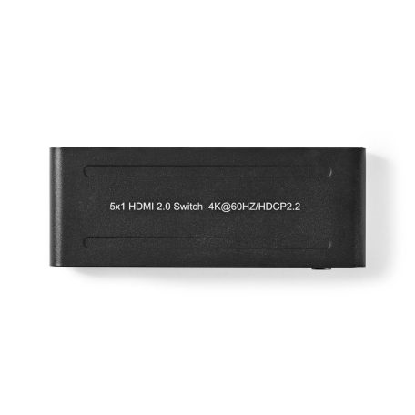 HDMI ™ Switch | 5-Port port(s) | 5x HDMI™ Bemenet | 1x HDMI™ Kimenet | 4K@60Hz | 18 Gbps | Távvezérelt | Fém | Antracit