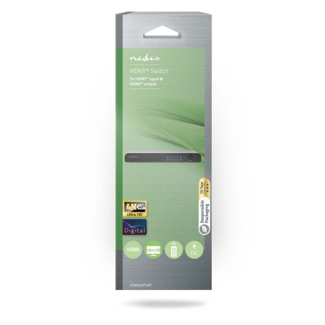 HDMI ™ Switch | 5-Port port(s) | 5x HDMI™ Bemenet | 1x HDMI™ Kimenet | 4K@60Hz | 18 Gbps | Távvezérelt | Fém | Antracit