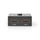 HDMI ™ Switch | 3-Port port(s) | 1x HDMI™ Bemenet / 2x HDMI™ Bemenet | 1x HDMI™ Kimenet / 2x HDMI™ Kimenet | 4K@60Hz | 6 Gbps | Fém | Antracit