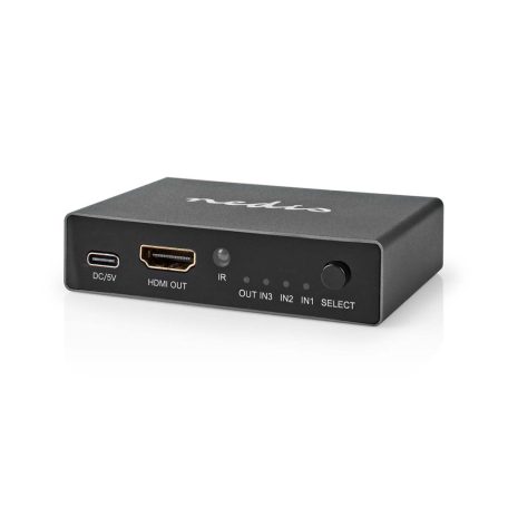 HDMI ™ Switch | 3-Port port(s) | 3x HDMI™ Bemenet | HDMI™ Kimenet | 8K@60Hz | 45 Gbps | Távvezérelt | Alumínium | Antracit