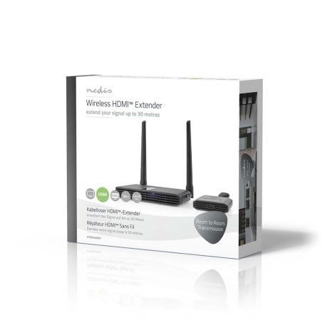 Vezeték nélküli HDMI ™ jeladó | Wi-Fi | 2400-5000 MHz | 30.0 m (látótávolságon belül) | Maximális felbontás: Full HD 1080p | 1.65 Gbps | ABS | Szürke