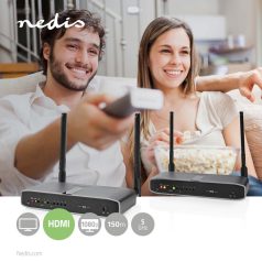   Vezeték nélküli HDMI ™ jeladó | Wi-Fi | 5.15 - 5.85 MHz | 100.0 m (látótávolságon belül) | Maximális felbontás: Full HD 1080p | 6.75 Gbps | IR visszatérő funkció | ABS | Antracit