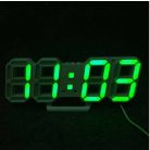 HOME Digitális óra, LED ébresztőóra, 3D, fehér DEKOR ÓRA 3 erősségben állítható fénnyel hőmérő funkcióval ( fehér kék piros zöld világítással )