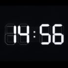 HOME Digitális óra, LED ébresztőóra, 3D, fehér DEKOR ÓRA 3 erősségben állítható fénnyel hőmérő funkcióval ( fehér kék piros zöld világítással )