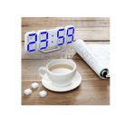 HOME Digitális óra, LED ébresztőóra, 3D, fehér DEKOR ÓRA 3 erősségben állítható fénnyel hőmérő funkcióval ( fehér kék piros zöld világítással )