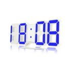 HOME Digitális óra, LED ébresztőóra, 3D, fehér DEKOR ÓRA 3 erősségben állítható fénnyel hőmérő funkcióval ( fehér kék piros zöld világítással )