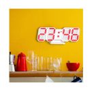 HOME Digitális óra, LED ébresztőóra, 3D, fehér DEKOR ÓRA 3 erősségben állítható fénnyel hőmérő funkcióval ( fehér kék piros zöld világítással )