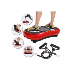   Bewello Flabelos mozgásterápiás alakformáló Vibrációs tréner - piros ultravékony vibrotréner Bluetooth vibrációs edzőpad gumikötéllel távirányítóval erősített kiadás bluetooth