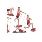 Bewello Flabelos mozgásterápiás alakformáló Vibrációs tréner - piros ultravékony vibrotréner Bluetooth vibrációs edzőpad gumikötéllel távirányítóval erősített kiadás bluetooth