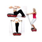 Bewello Flabelos mozgásterápiás alakformáló Vibrációs tréner - piros ultravékony vibrotréner Bluetooth vibrációs edzőpad gumikötéllel távirányítóval erősített kiadás bluetooth