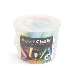   Aszfaltkréta - műanyag vödörben - 5 szín - 20 db / vödör