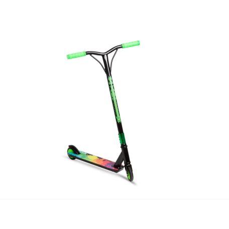 STUNT freestyle roller ügyességi roller fekete-kék-zöld-piros masszív kivitel atrakciók bemutatására 3 csavaros bilincs black limited edition W1063