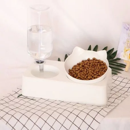 Automata itató, etetőtállal - 500 ml - 24,5 x 23,5 x 12,5 cm