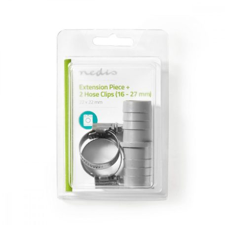 Toldat 2 tömlőbilincsekkel | 22 mm | 22 mm | Fém / Szürke