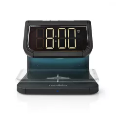   Alarm clock wireless charger | Qi szabványú | 5 / 7.5 / 10 W | USB-A Aljzat | Éjszakai Fény | 2 Riasztási Idők | Szundi funkció