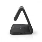 Alarm clock wireless charger | Qi szabványú | 5 / 7.5 / 10 W | USB-A Aljzat | Éjszakai Fény | 2 Riasztási Idők | Szundi funkció