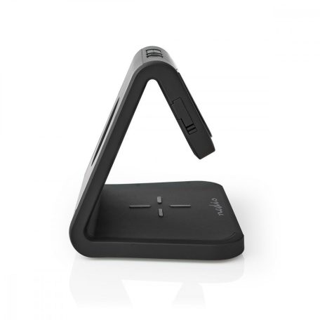 Alarm clock wireless charger | Qi szabványú | 5 / 7.5 / 10 W | USB-A Aljzat | Éjszakai Fény | 2 Riasztási Idők | Szundi funkció
