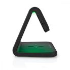 Alarm clock wireless charger | Qi szabványú | 5 / 7.5 / 10 W | USB-A Aljzat | Éjszakai Fény | 2 Riasztási Idők | Szundi funkció