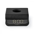 Alarm clock wireless charger | Qi szabványú | 5 / 7.5 / 10 W | USB-A Aljzat | Éjszakai Fény | 2 Riasztási Idők | Szundi funkció
