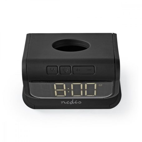 Alarm clock wireless charger | Qi szabványú | 5 / 7.5 / 10 W | USB-A Aljzat | Éjszakai Fény | 2 Riasztási Idők | Szundi funkció
