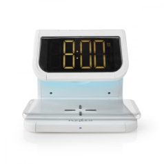   Alarm clock wireless charger | Qi szabványú | 5 / 7.5 / 10 W | USB-A Aljzat | Éjszakai Fény | 2 Riasztási Idők | Szundi funkció