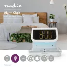 Alarm clock wireless charger | Qi szabványú | 5 / 7.5 / 10 W | USB-A Aljzat | Éjszakai Fény | 2 Riasztási Idők | Szundi funkció