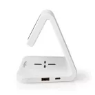 Alarm clock wireless charger | Qi szabványú | 5 / 7.5 / 10 W | USB-A Aljzat | Éjszakai Fény | 2 Riasztási Idők | Szundi funkció