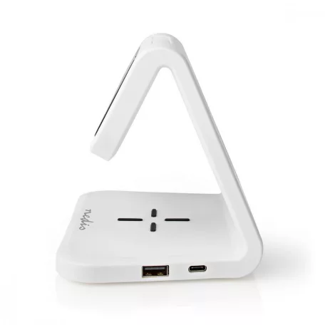 Alarm clock wireless charger | Qi szabványú | 5 / 7.5 / 10 W | USB-A Aljzat | Éjszakai Fény | 2 Riasztási Idők | Szundi funkció