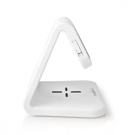 Alarm clock wireless charger | Qi szabványú | 5 / 7.5 / 10 W | USB-A Aljzat | Éjszakai Fény | 2 Riasztási Idők | Szundi funkció