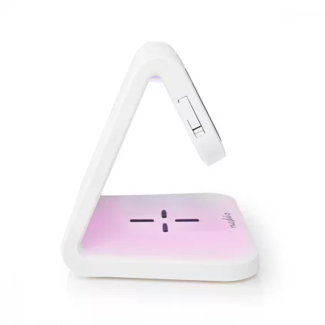 Alarm clock wireless charger | Qi szabványú | 5 / 7.5 / 10 W | USB-A Aljzat | Éjszakai Fény | 2 Riasztási Idők | Szundi funkció