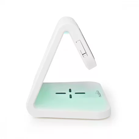 Alarm clock wireless charger | Qi szabványú | 5 / 7.5 / 10 W | USB-A Aljzat | Éjszakai Fény | 2 Riasztási Idők | Szundi funkció