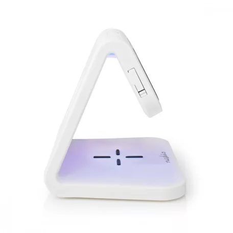 Alarm clock wireless charger | Qi szabványú | 5 / 7.5 / 10 W | USB-A Aljzat | Éjszakai Fény | 2 Riasztási Idők | Szundi funkció