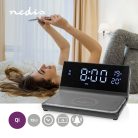 Alarm clock wireless charger | Qi szabványú | 5 / 7.5 / 10 / 15 W | USB-A Dugasz | 2 Riasztási Idők | Szundi funkció