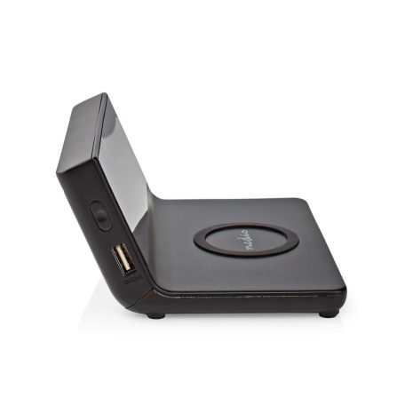 Alarm clock wireless charger | Qi szabványú | 5 / 7.5 / 10 / 15 W | USB-A Dugasz | 2 Riasztási Idők | Szundi funkció