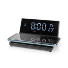 Alarm clock wireless charger | Qi szabványú | 5 / 7.5 / 10 / 15 W | USB-A Dugasz | 2 Riasztási Idők | Szundi funkció