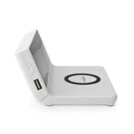 Alarm clock wireless charger | Qi szabványú | 5 / 7.5 / 10 / 15 W | USB-A Dugasz | 2 Riasztási Idők | Szundi funkció