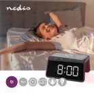 Alarm clock wireless charger | Qi szabványú | 5 / 7.5 / 10 / 15 W | USB-A Dugasz | Éjszakai Fény | 2 Riasztási Idők | Szundi funkció