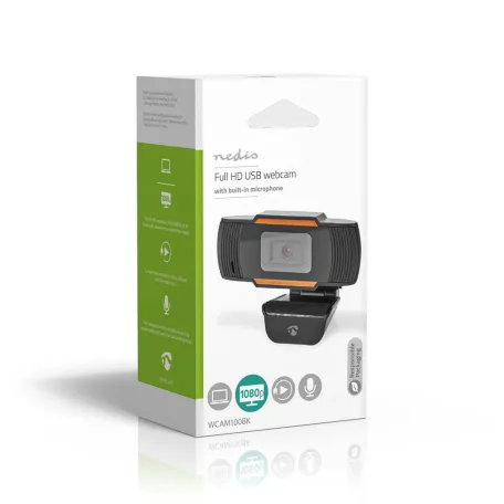 Webkamera | Full HD@30fps | Rögzített Fókusz | Beépített Mikrofon | Fekete