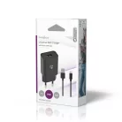 Fali Töltő | 5 W | Gyors töltés funkció | 1.0 A A | Kimenő csatlakozók száma: 1 | USB-A | Micro USB (Lengő) Kábel | 1.00 m | Single Voltage Output