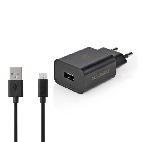 Fali Töltő | 12 W | Gyors töltés funkció | 1x 2.1 A A | Kimenő csatlakozók száma: 1 | USB-A | Micro USB (Lengő) Kábel | 1.00 m | Single Voltage Output