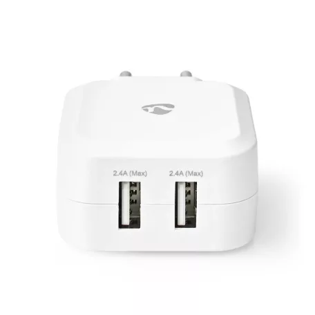 Fali Töltő | 24 W | Gyors töltés funkció | 2x 2.4 A A | Kimenő csatlakozók száma: 2 | 2x USB-A | Nincs Kábel Mellékelve | Single Voltage Output