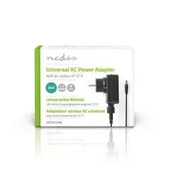   Univerzális hálózati adapter | 24 W | 12 V DC | 1.80 m | 2.0 A | 1 plug(s) | Fekete